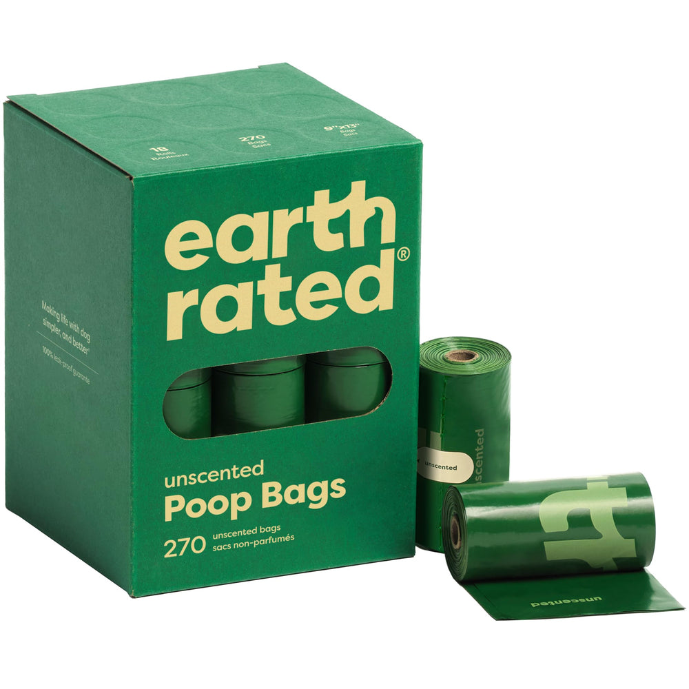 Earth Rated frente del empaque mostrando 120 bolsas y marca