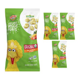 Earth's Best empaque frontal de Veggie Puffs mostrando diseño atractivo y beneficios