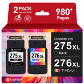 EaseFusion pack frontal mostrando cartuchos 275XL y 276XL y beneficios de ahorro