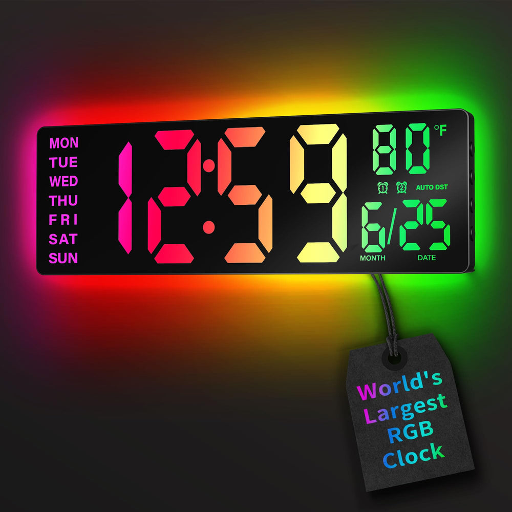EASYERA vista frontal del reloj grande con pantalla clara y fácil lectura