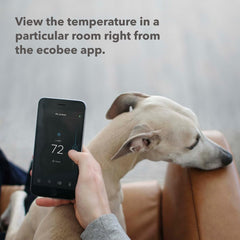 ecobee sensor detalle de textura y materiales duraderos para uso continuo