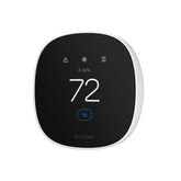 ecobee termostato frontal mostrando la pantalla táctil y control claro