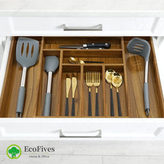 EcoFives detalle del mecanismo expansible lateral que adapta el organizador al cajón