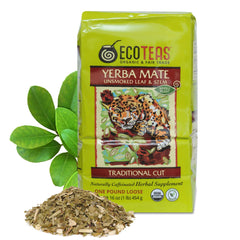 ECOTEAS bolsa frontal mostrando empaque orgánico y beneficio de autenticidad