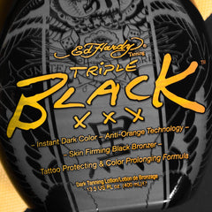 ED HARDY Black XXX junto a una mano para comparar tamaño y facilidad de uso