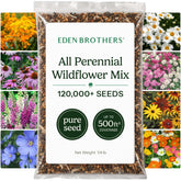 Eden Brothers empaque frontal mostrando mezcla perenne y cobertura amplia