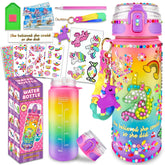 EDSPORTSHOUSE botella frontal decorada unicornio mostrando diseño y funcionalidad