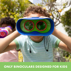 Educational Insights Kidnoculars primer plano del ocular ampliado facilitando la visión infantil