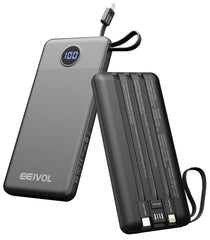 EEIVOL vista frontal del power bank mostrando diseño compacto y color negro
