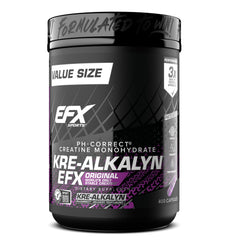 EFX Sports envase frontal de Kre-Alkalyn EFX, presentación clara y práctica