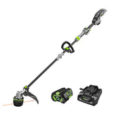 EGO Power+ ST1623T front angle view showing streamlined trimmer and controls