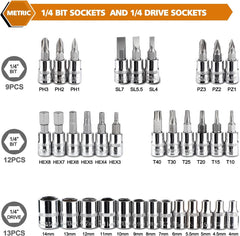 Egofine juegos de vasos 4 a 14 mm ordenados para selección rápida