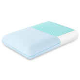 EGOHOME almohada frontal empaquetada mostrando forma y tamaño, frescor al instante