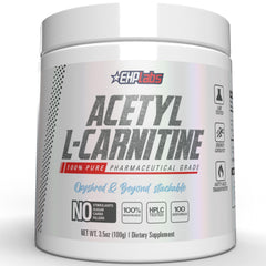EHP Labs envase frontal mostrando Acetyl L Carnitine y beneficio energético