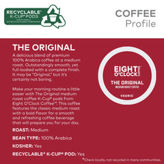 Eight O'Clock Coffee textura de posos de 100% Arábica para sabor consistente