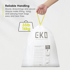 EKO bolsa colocada en cubo de cocina ajuste perfecto