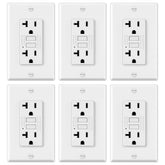 ELECTECK vista frontal del paquete seis GFCI con beneficio de protección múltiple