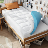 ELEMUSE vista frontal del topper Twin XL, mejora inmediata del confort