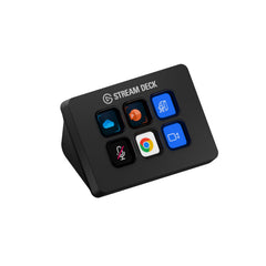 Elgato Stream Deck Mini frontal mostrando iconos, control rápido para transmisiones