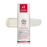 EltaMD frasco frontal SPF 50 mostrando diseño y facilidad de uso