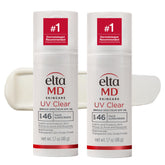 EltaMD UV Clear frontal mostrando el envase y beneficio de protección diaria