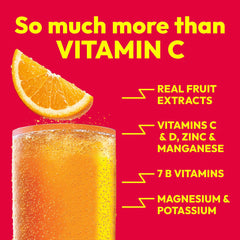 Emergen-C bebida efervescente en vaso, rápida disolución y refrescante