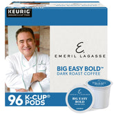 Emeril caja frontal mostrando 96 cápsulas y beneficios visibles