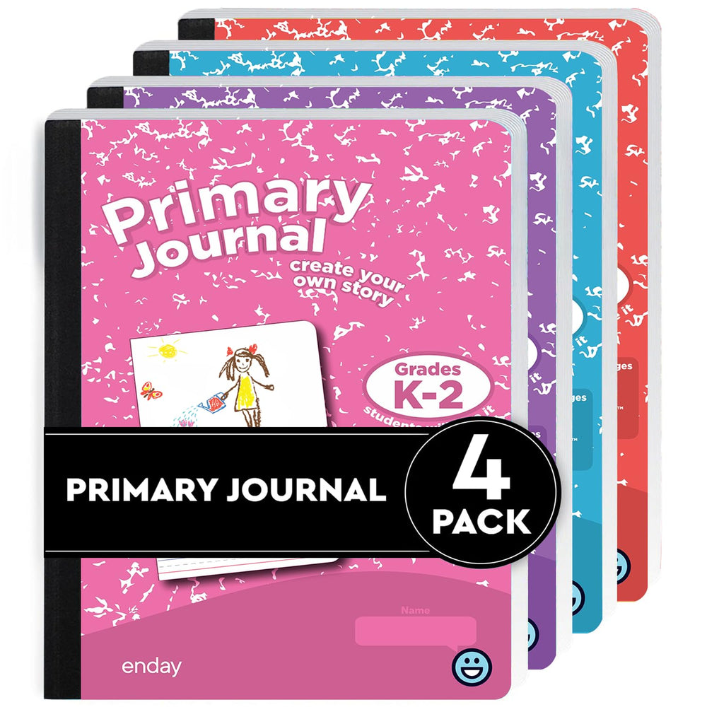 Enday cuaderno portada colores surtidos mostrando cubierta resistente y fácil identificación