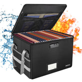 ENGPOW vista frontal de la caja archivadora mostrando cierre y forma, protección visible