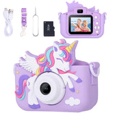 Envyvip cámara unicornio frontal mostrando diseño color morado y botones grandes