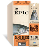 Epic paquete frontal de tiras de salmón ahumado con maple, conveniente para llevar