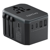 EPICKA adaptador frontal mostrando puertos AC y USB, orden y conveniencia