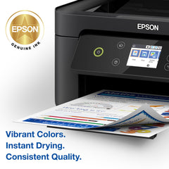 Epson cartridges installed in a printer delivering consistent color output