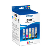 Epson pack frontal mostrando etiquetas claras y capacidad 70 mL para recargas seguras