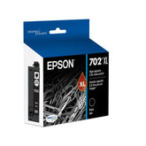 Epson cartucho 702XL frontal mostrando diseño y marca, garantiza calidad de impresión