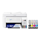 Epson EcoTank ET-4800 vista frontal mostrando bandeja y panel, práctico para oficina
