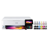 Epson ET-8550 vista frontal mostrando bandeja y panel, calidad profesional