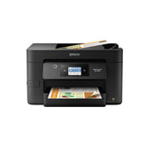 Epson WF-3823 vista frontal mostrando diseño compacto y control fácil
