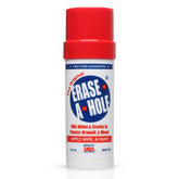 Erase-A-Hole envase frontal mostrando aplicador giratorio y facilidad de uso