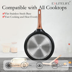 ESLITE LIFE primer plano del recubrimiento tipo granito, antiadherente y seguro