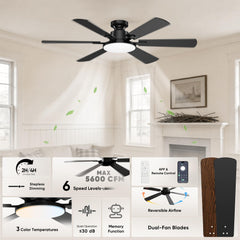 Eterfun ventilador detalle de aspa doble recubrimiento que reduce ruido