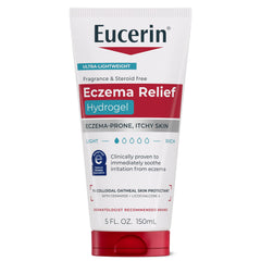 Eucerin envase frontal del hidrogel mostrando tamaño y diseño