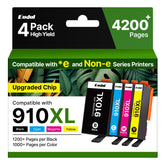 Eudul pack 4 cartuchos 910XL frontal mostrando embalaje claro y ahorro