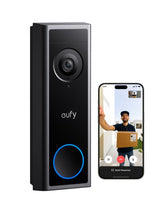 eufy Security vista frontal del timbre C31 mostrando su diseño moderno y fácil instalación