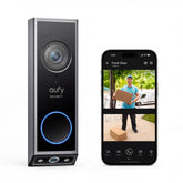 eufy Security timbre E340 vista frontal con botón visible y mayor seguridad
