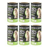 Evercare empaque frontal de seis recambios mostrando cantidad y color verde, fácil identificación