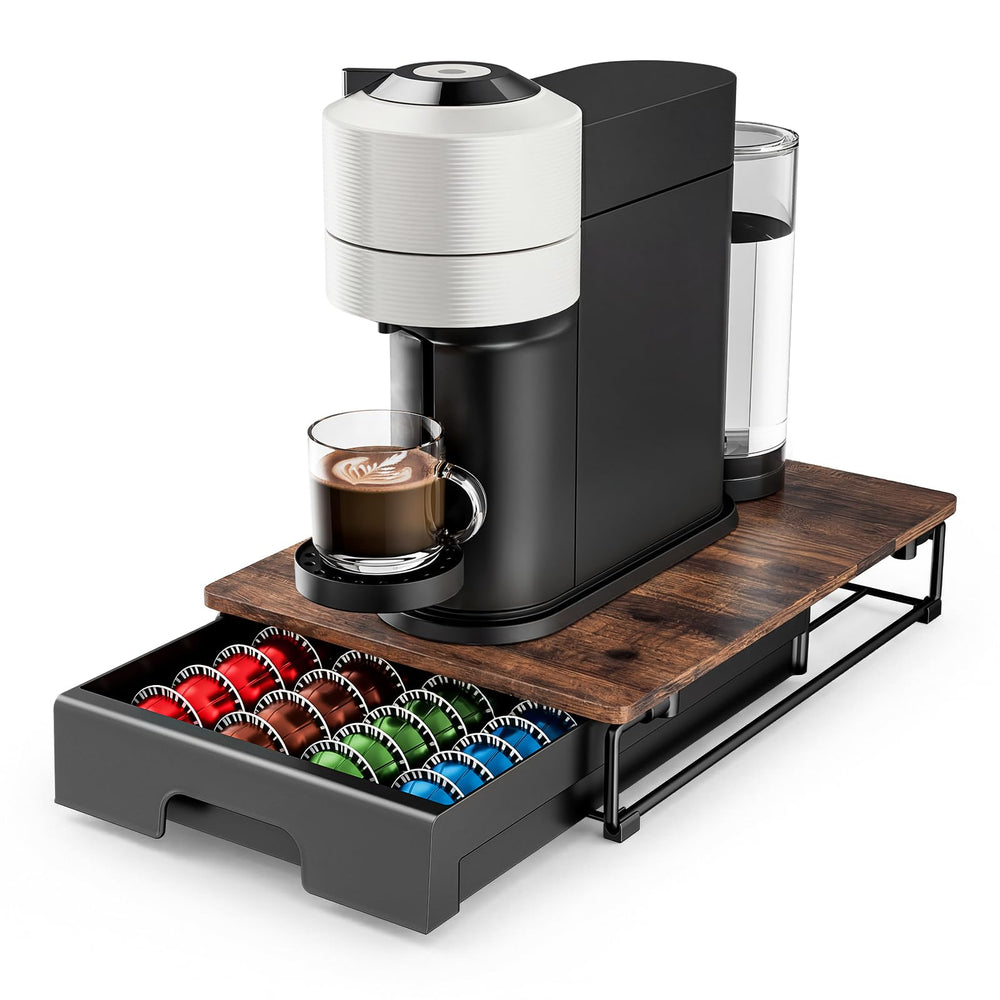 EVERIE cajón frontal con máquina Nespresso como base y mejor organización