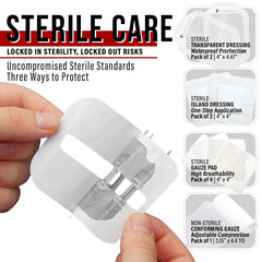 everlit interno con todos los componentes estériles organizados