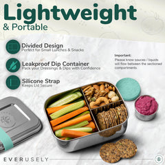 Everusely bento open top view showing compartments and organized meal benefit