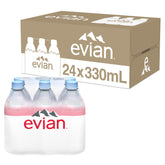 evian pack de 24 botellas 330 ml mostrando conveniencia y ahorro